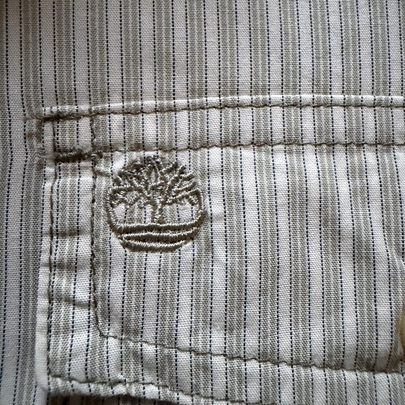 Timberland Men’s 100% Cotton Shirt Classic Regular Fit L G size Striped - Picture 8 of 14